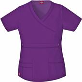 Dickies Women's Gen Flex Mock Wrap Scrub Tops Dickies Women's Gen Flex Mock Wrap Scrub Tops