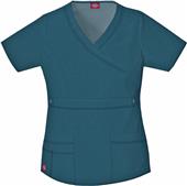Dickies Women's Gen Flex Mock Wrap Scrub Tops Dickies Women's Gen Flex Mock Wrap Scrub Tops