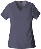 Dickies Women's Natural V-Neck Scrub Tops
