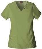 Dickies Women's Natural V-Neck Scrub Tops