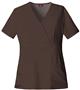 Dickies Women's Natural Mock Wrap Scrub Tops