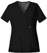 Dickies Women's Natural Mock Wrap Scrub Tops