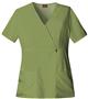 Dickies Women's Natural Mock Wrap Scrub Tops