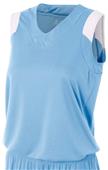 A4 Womens Moisture Management V-Neck Muscle Jersey A4 Womens Moisture Management V-Neck Muscle Jersey