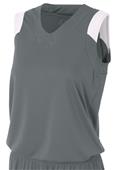 A4 Womens Moisture Management V-Neck Muscle Jersey A4 Womens Moisture Management V-Neck Muscle Jersey