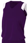 A4 Womens Moisture Management V-Neck Muscle Jersey A4 Womens Moisture Management V-Neck Muscle Jersey