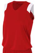 A4 Womens Moisture Management V-Neck Muscle Jersey A4 Womens Moisture Management V-Neck Muscle Jersey