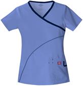 Dickies Women's Soft Works Mock Wrap Scrub Tops