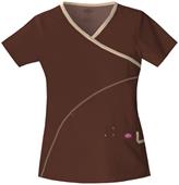 Dickies Women's Soft Works Mock Wrap Scrub Tops