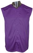 Button Sleeveless Mesh Baseball Jersey-Closeout