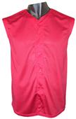 Button Sleeveless Mesh Baseball Jersey-Closeout