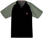 Dickies Men's EDS Raglan Color Block Scrub Tops