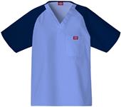 Dickies Men's EDS Raglan Color Block Scrub Tops
