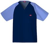 Dickies Men's EDS Raglan Color Block Scrub Tops