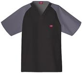 Dickies Men's EDS Raglan Color Block Scrub Tops