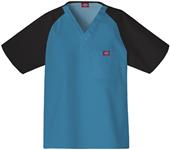 Dickies Men's EDS Raglan Color Block Scrub Tops
