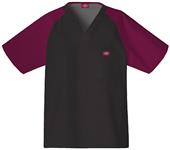 Dickies Men's EDS Raglan Color Block Scrub Tops