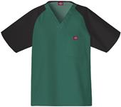 Dickies Men's EDS Raglan Color Block Scrub Tops