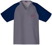 Dickies Men's EDS Raglan Color Block Scrub Tops