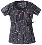 Dickies Women's Gen Flex Print Rnd Neck Scrub Tops