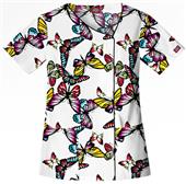 Dickies Womens Asymmetrical Neck Scrub Top