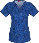 Dickies Women's EDS Print V-Neck Scrub Tops Dickies Women's EDS Print V-Neck Scrub Tops