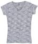 J America Womens Vanity Space Dye V-Neck Tee