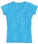 J America Womens Vanity Space Dye V-Neck Tee