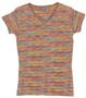J America Womens Vanity Space Dye V-Neck Tee