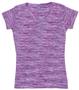 J America Womens Vanity Space Dye V-Neck Tee