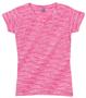 J America Womens Vanity Space Dye V-Neck Tee