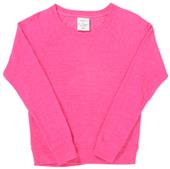 J America Womens Tri-Blend Fleece Crew