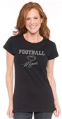 In Your Face Apparel Misses Football Mom Bling Tee
