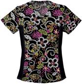 Cherokee Women's Flexibles Print V-Neck Scrub Tops