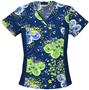 Cherokee Women's Flexibles Print V-Neck Scrub Tops