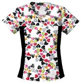 Cherokee Women's Flexibles Print V-Neck Scrub Tops