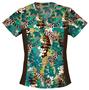Cherokee Women's Flexibles Print V-Neck Scrub Tops