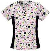 Cherokee Women's Flexibles Print V-Neck Scrub Tops
