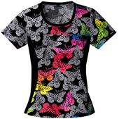 Cherokee Women's Flexibles PR Jewel Neck Scrub Top