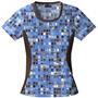 Cherokee Women's Flexibles PR Jewel Neck Scrub Top