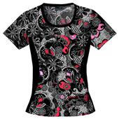 Cherokee Women's Flexibles PR Jewel Neck Scrub Top