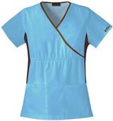 Cherokee Women's Flexibles Mock Wrap Scrub Tops