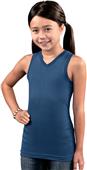 LAT Sportswear Girls Racer Back Longer Length Tank