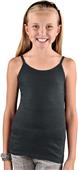 LAT Sportswear Girls Spaghetti Strap Longer Tank