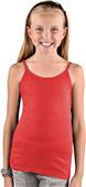 LAT Sportswear Girls Spaghetti Strap Longer Tank