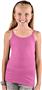 LAT Sportswear Girls Spaghetti Strap Longer Tank