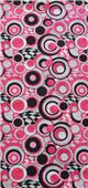Adult Rag Top Convertible Blk Pink Circle Headwear