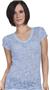 Cotton Heritage Ladies Classic Burn Out V-Neck Tee