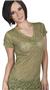 Cotton Heritage Ladies Classic Burn Out V-Neck Tee