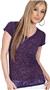 Cotton Heritage Ladies Classic Burn Out V-Neck Tee
